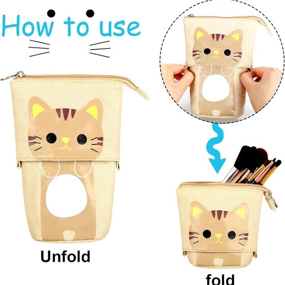 Cat-Themed Zipper Pencil Case Choose One *** Final Price *** - Picture 3 of 5